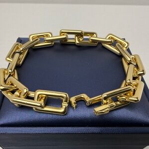 18K Genuine Gold Chunky Gold Link Bracelet (Preowned)